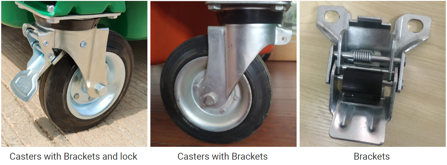 Industrial heavy rubber casters wheels