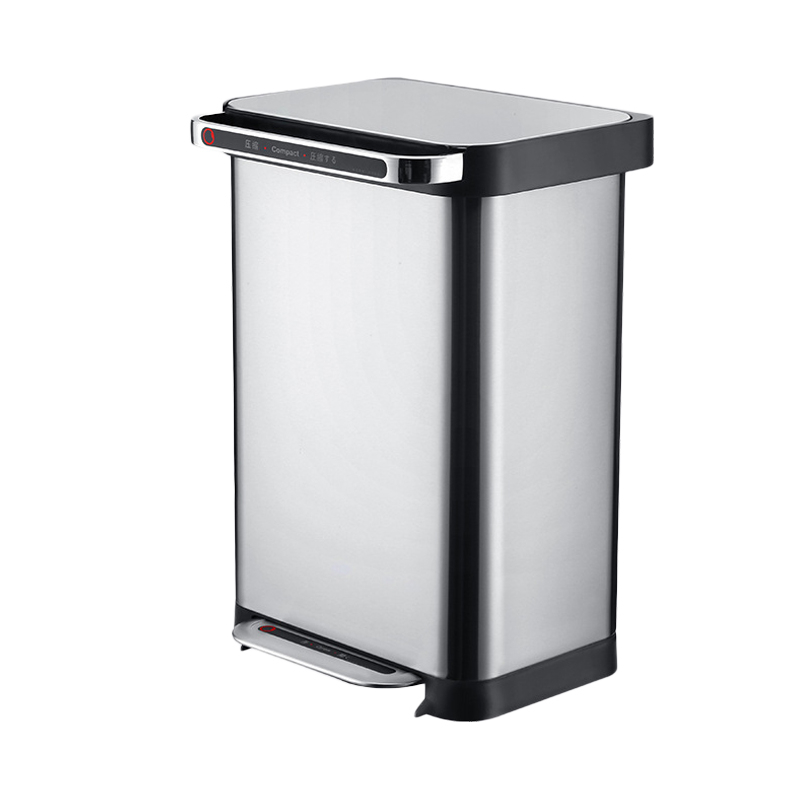 430 Stainless Steel Compressing Trash Can