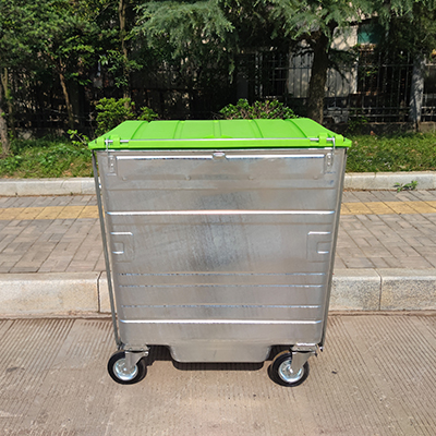 1100l street garbage container with wheels