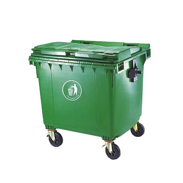 1100L Large Size Movable Outdoor Plastic Garbage Container 