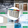 4 Compartment 160L Stainless Steel Waste Bin