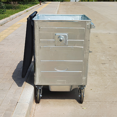 1100lt hot galvanized waste container