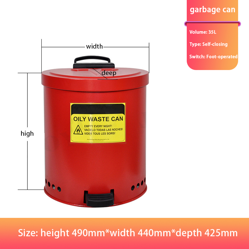 35l Flammable Oil Rag Waste Container Bin