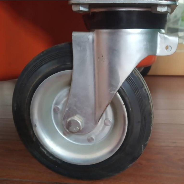 Industrial heavy duty 8 inch rubber casters wheel with Brackets