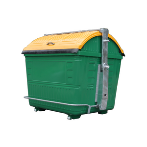 2400L Hot Dip Galvanization Steel Street Garbage Bin