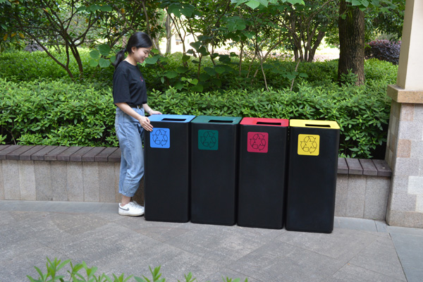 galvanized steel waste bin