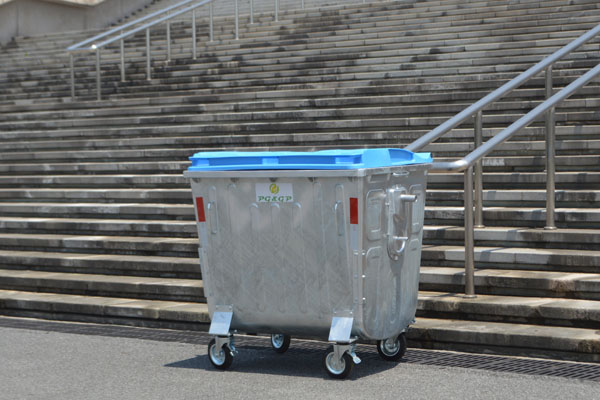 hot dip galvanzation garbage bin 1100l