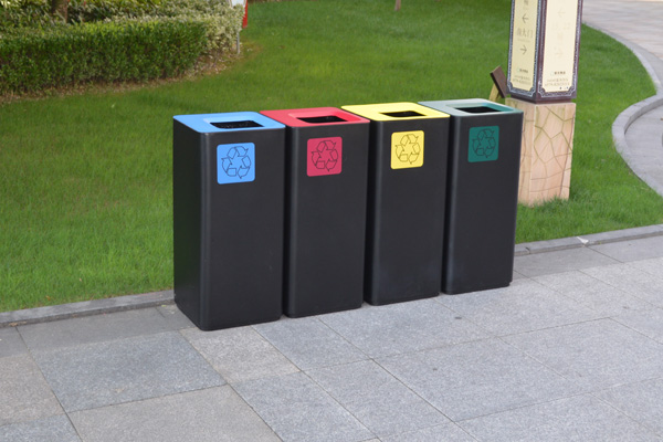 galvanized steel waste bin