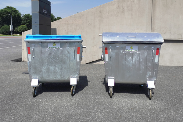 hot dip galvanzation garbage bin 1100l