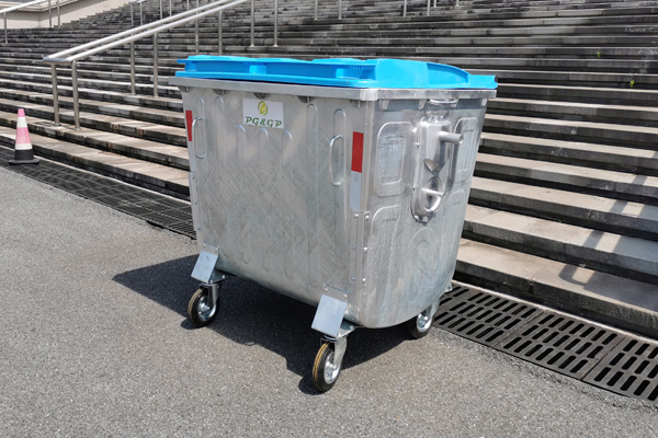 hot dip galvanzation garbage bin 1100l