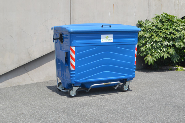 1700 liter metal waste container
