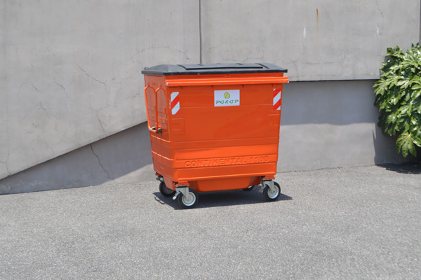1100lt metal garbage container