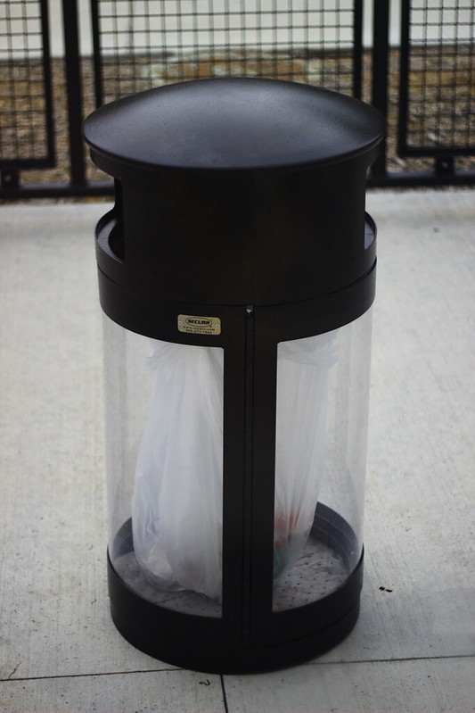 outdoor trash cans