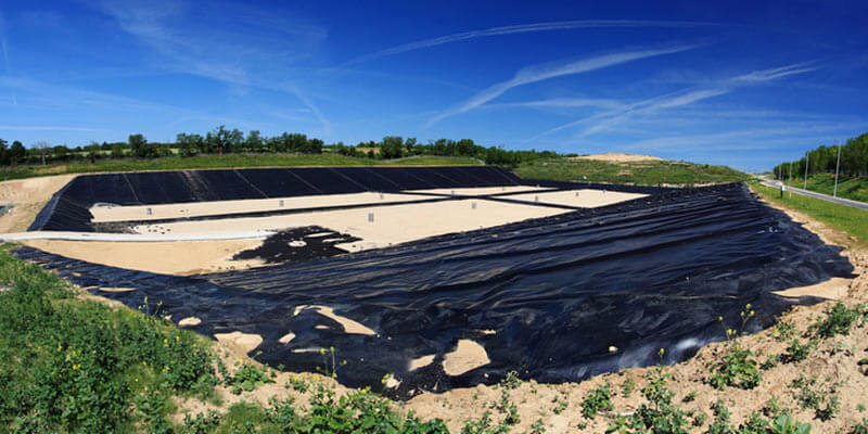 landfill for collecting garbages