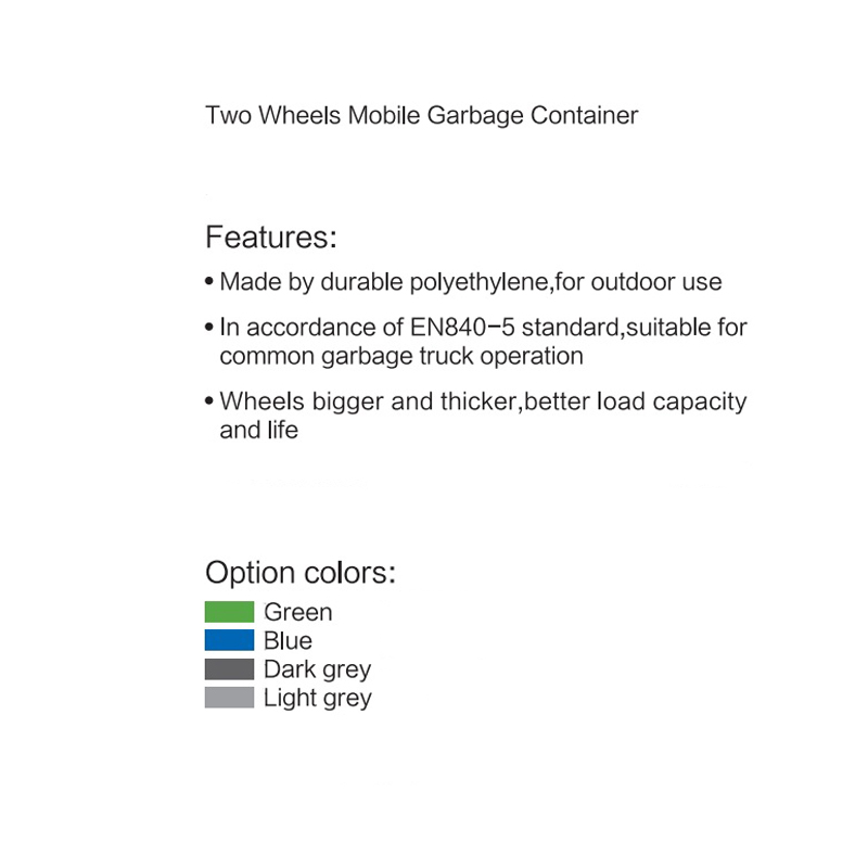 360L plastic trash can