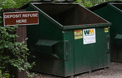outdoor trash cans