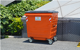What Is the Galvanized Garbage Container with Wheels 